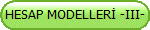 HESAP MODELLER -III-